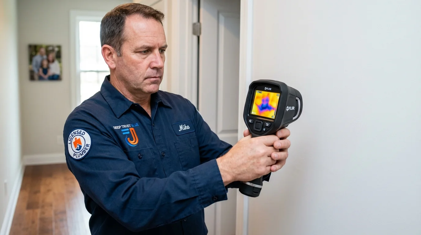 Thermal imaging leak detection by Johns Plumbing LLC in Fessenden